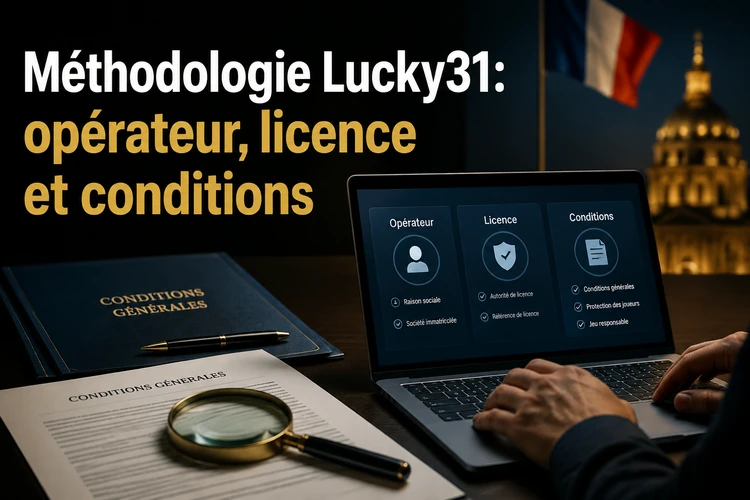 Méthodologie Lucky31: opérateur, licence et conditions