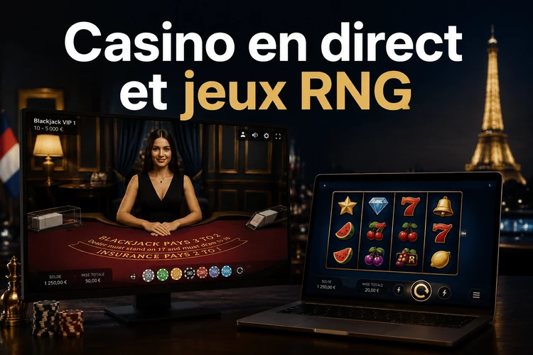 Casino en direct et jeux RNG