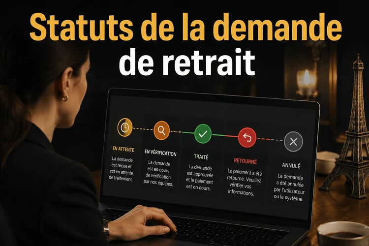 Statuts de la demande de retrait
